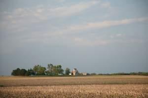 A farm in Illinois just after harvest.