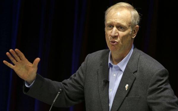In this Dec. 3, 2015, file photo, Illinois Gov. Bruce Rauner speaks at an event in Chicago. Illinois legislative leaders said they made minor progress during a Tuesday, Dec. 8, meeting aimed at ending the state budget stalemate, including agreeing to