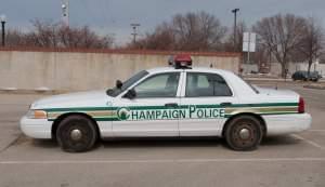 A Champaign Police squad car