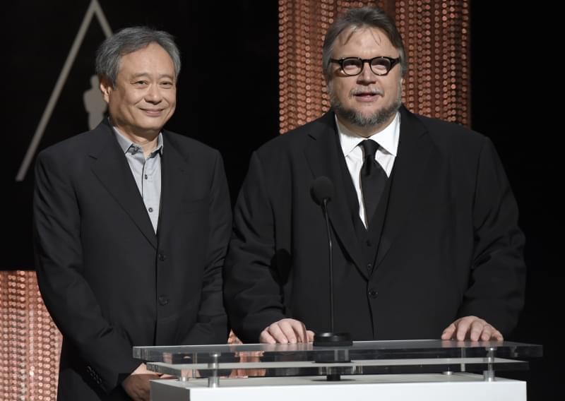Director and University of Illinois graduate Ang Lee, left, and Guillermo del Toro 