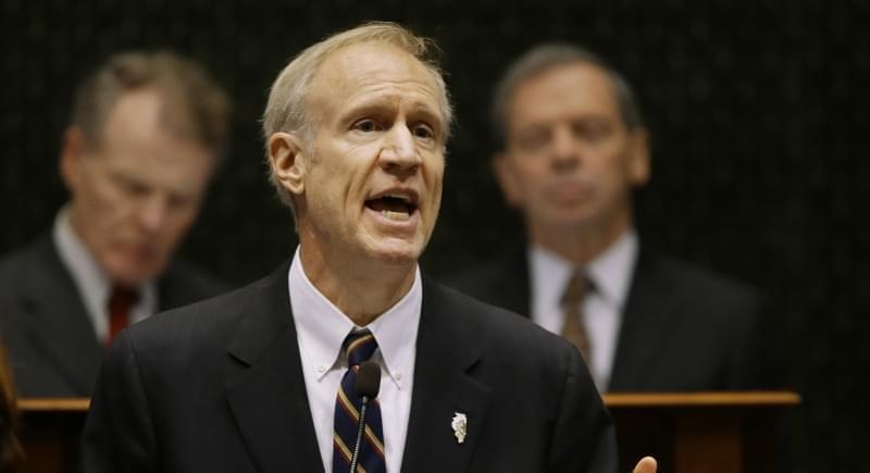 Illinois Governor Bruce Rauner delivering his 2016 State of the State address.