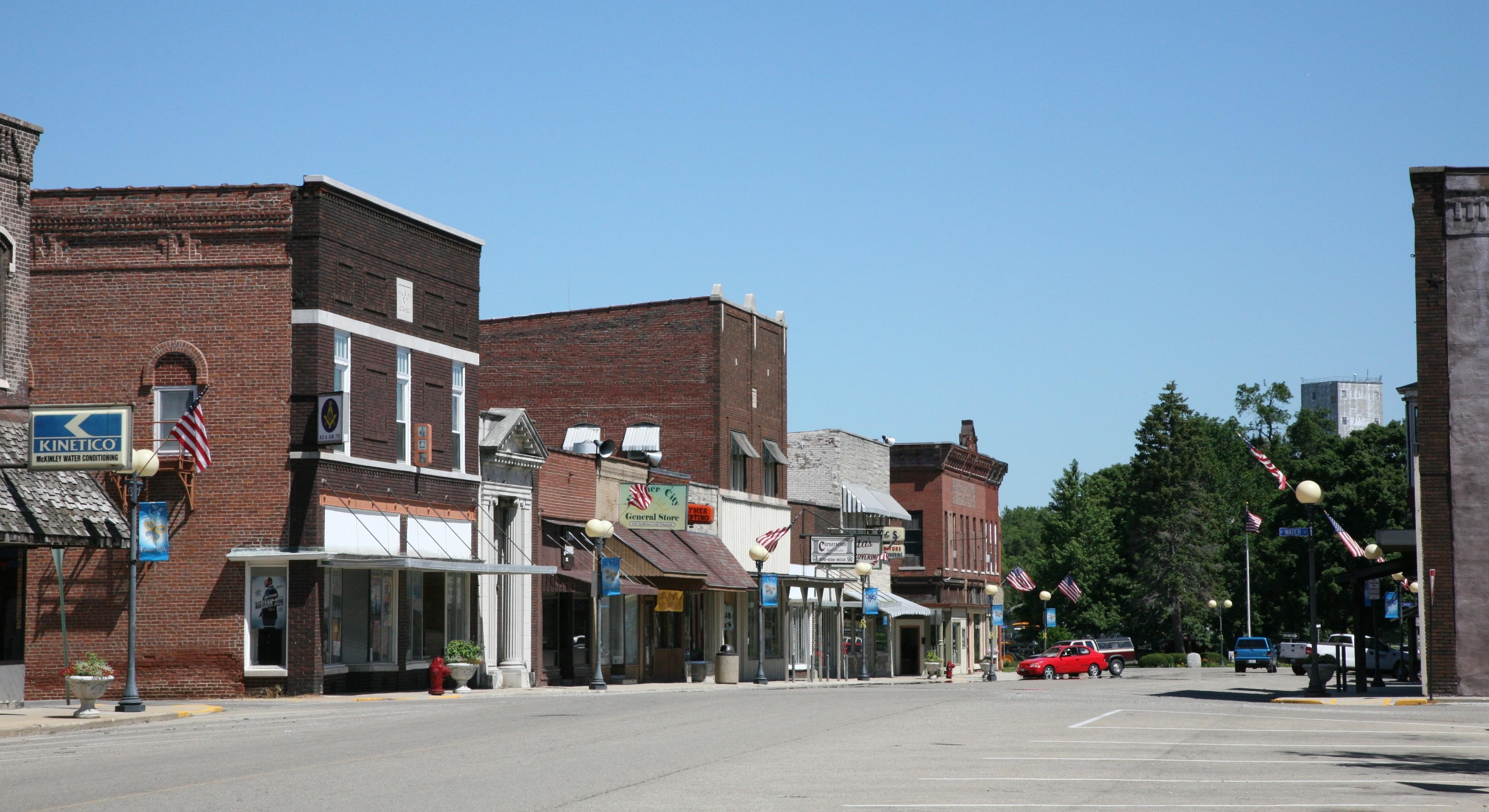 A view of downtown Farmer City.