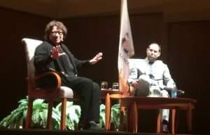U-S Supreme Court JusticeSonia Sotomayor with Law Prof. Robin Kar at the University of Illinois Krannert Center