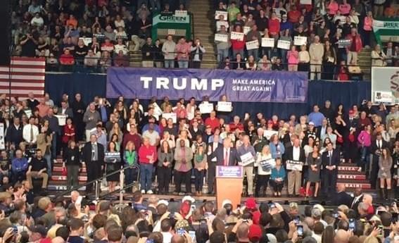 A Donald Trump rally held last November in Springfield, IL.