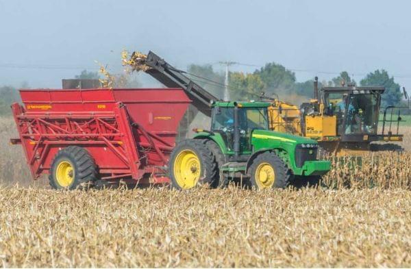 Harvest activity just south of Rantoul, Ill., on Sept. 26, 2014. 