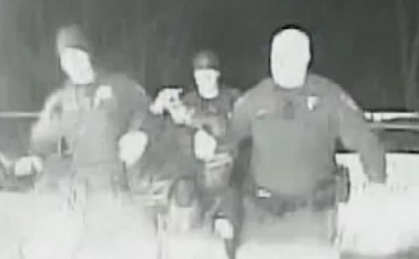 A still from the Champaign Police dashcam video of the March 16, 2014 arrest of Benjamin Mann.