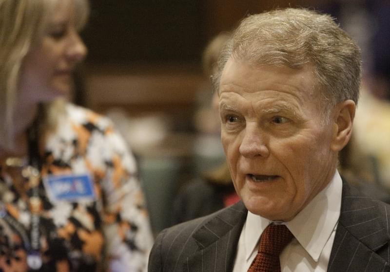 Illinois Speaker of the House Michael Madigan, D-Chicago, speaks to lawmakers while on the House floor during session at the Illinois State Capitol Tuesday, May 17, 2016, in Springfield.