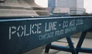 A police line erected in Chicago. 