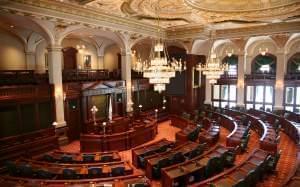 The Illinois House chamber. 