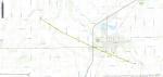 The path of the tornado that struck Pontiac, IL on Wednesday night. 