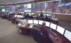 Control room where MISO monitors much of its Midwest power grid.