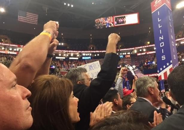 Members of the Illinois delegation at the Republican National convention in Cleveland.