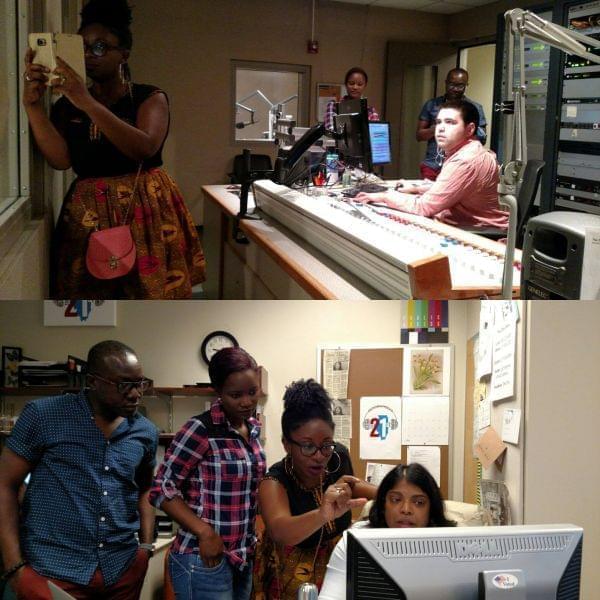 Participants in the Mandela Washington Fellowship for Young African Leaders spending time at the WILL radio studios.