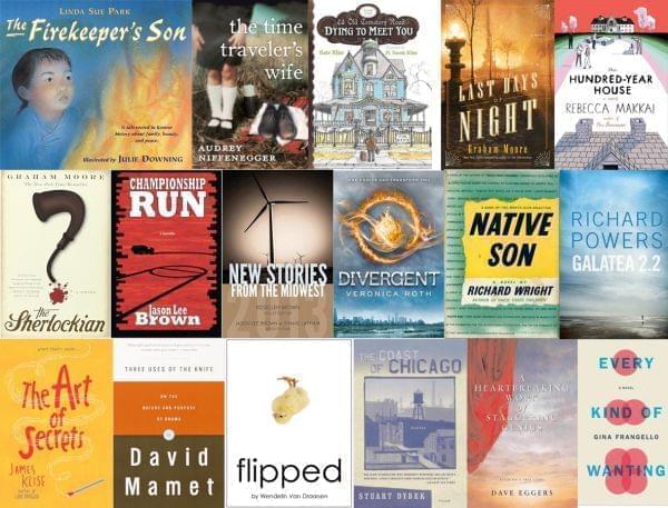 Collage of book covers by Illinois authors