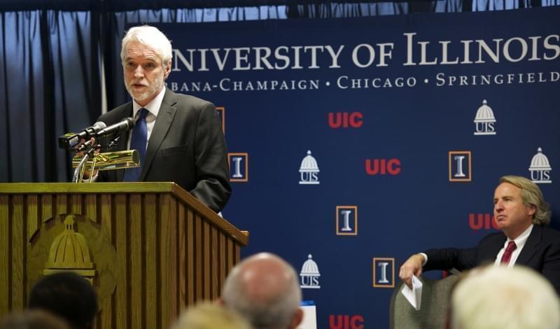 University of Illinois President-designate Timothy L. Killeen at UIS.