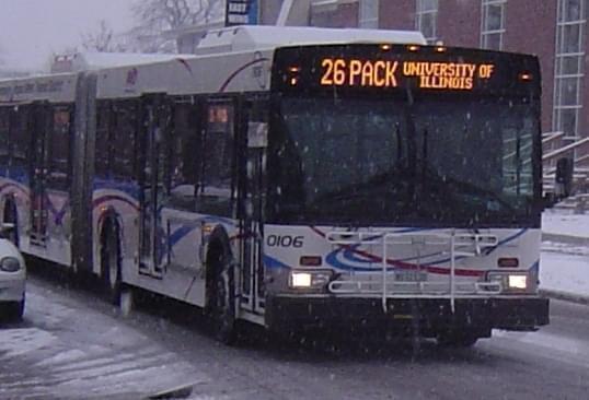 A Champaign-Urbana Mass Transit District Bus. 
