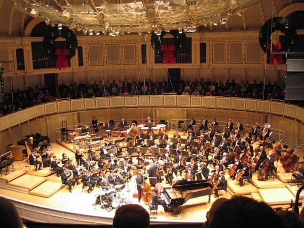 Chicago Symphony Orchestra performs to a packed house at Symphony Center.