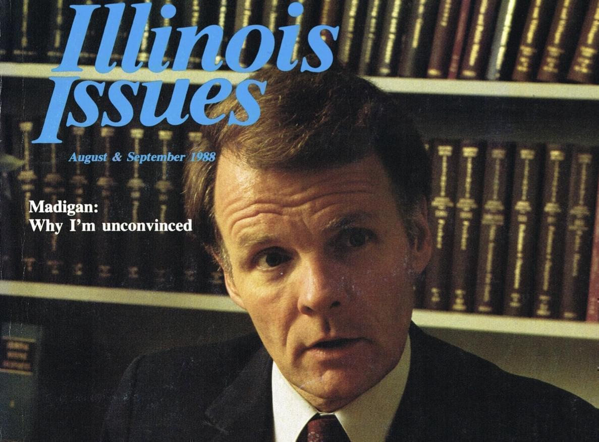 Illinois House Speaker Michael Madigan on the cover of Illinois Issues Magazine in 1988. 