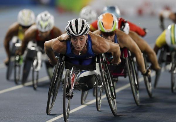 United States' Tatyana McFadden competes in the women's 1500-meter T54 athletics event at the Paralympic Games in Rio de Janeiro, Brazil, Tuesday. McFadden won the gold medal.