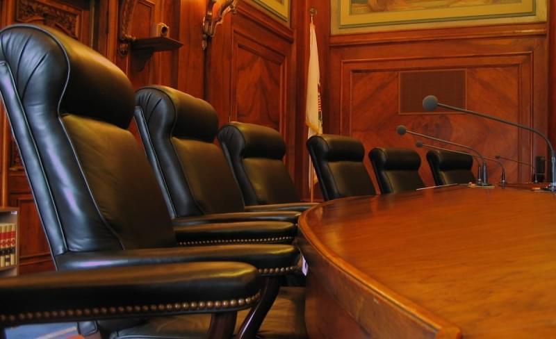 Chairs for justices of the Illinois Supreme Court.