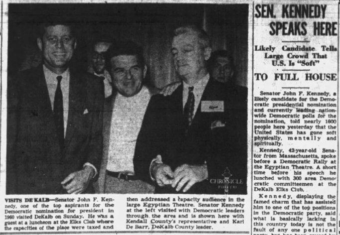 archived article from the DeKalb Daily Chronicle, 1959