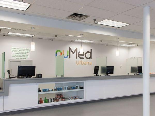 The patient service desk at Nu Med, a medical marijuana dispensary that opens next week in Urbana.