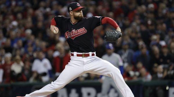 Indians pitcher Corey Kluber in action.