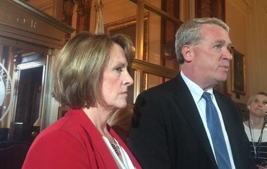 Senate Republican Leader Christine Radogono and House Republican Leader Jim Durkin.