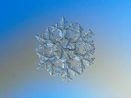 Macro photography of a natural snowflake.