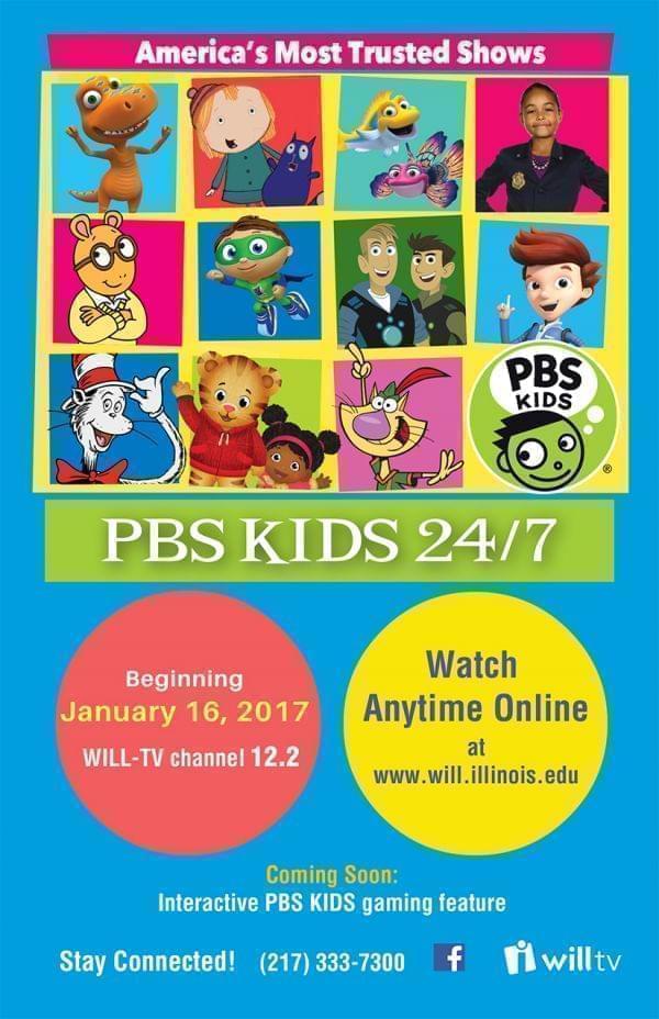 Postcard flyer with pictures of PBS KIDS characters