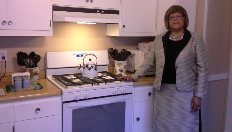 Director Wendy Coe in the kitchen of the Dayspring shelter for women and children in Danville.