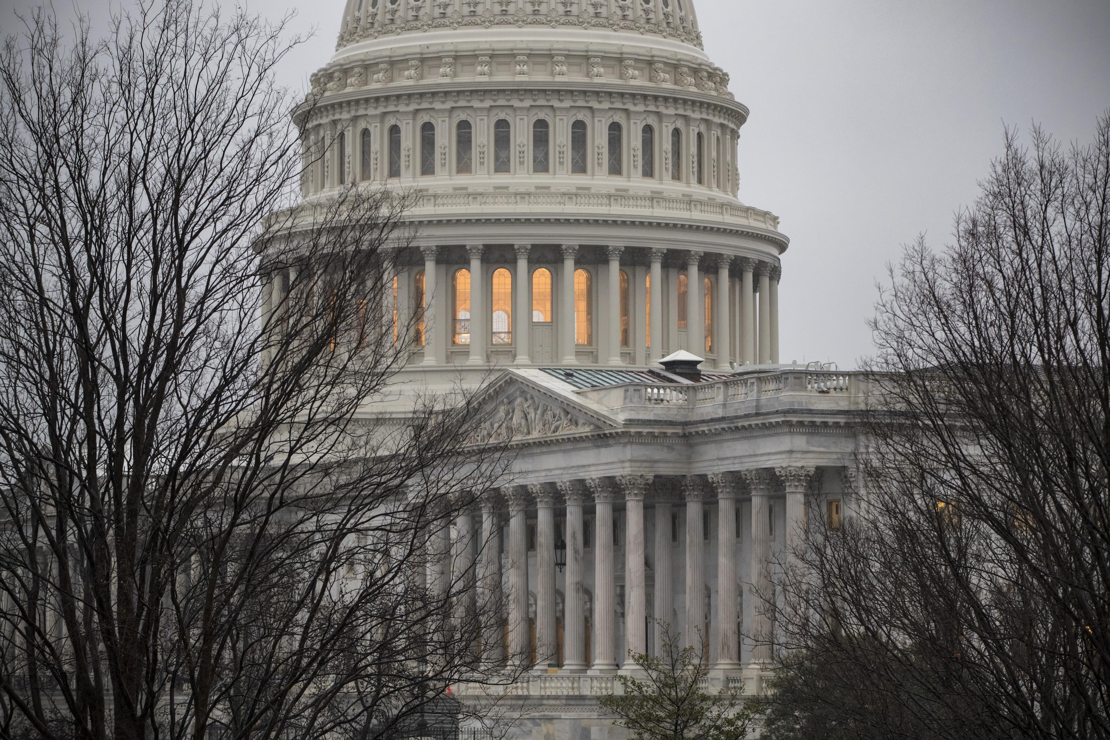 The Capitol is seen in overcast skies as the 115th Congress convenes in Washington, Tuesday, Jan. 3, 2017.