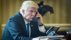 President Trump speaks on the phone with Vladimir Putin, Russia's president, during the first official phone talks in the Oval Office last Saturday. 