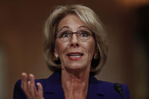 Betsy DeVos, who was confirmed as U-S Education Secretary by the Senate on Tuesday, Feb. 7th.