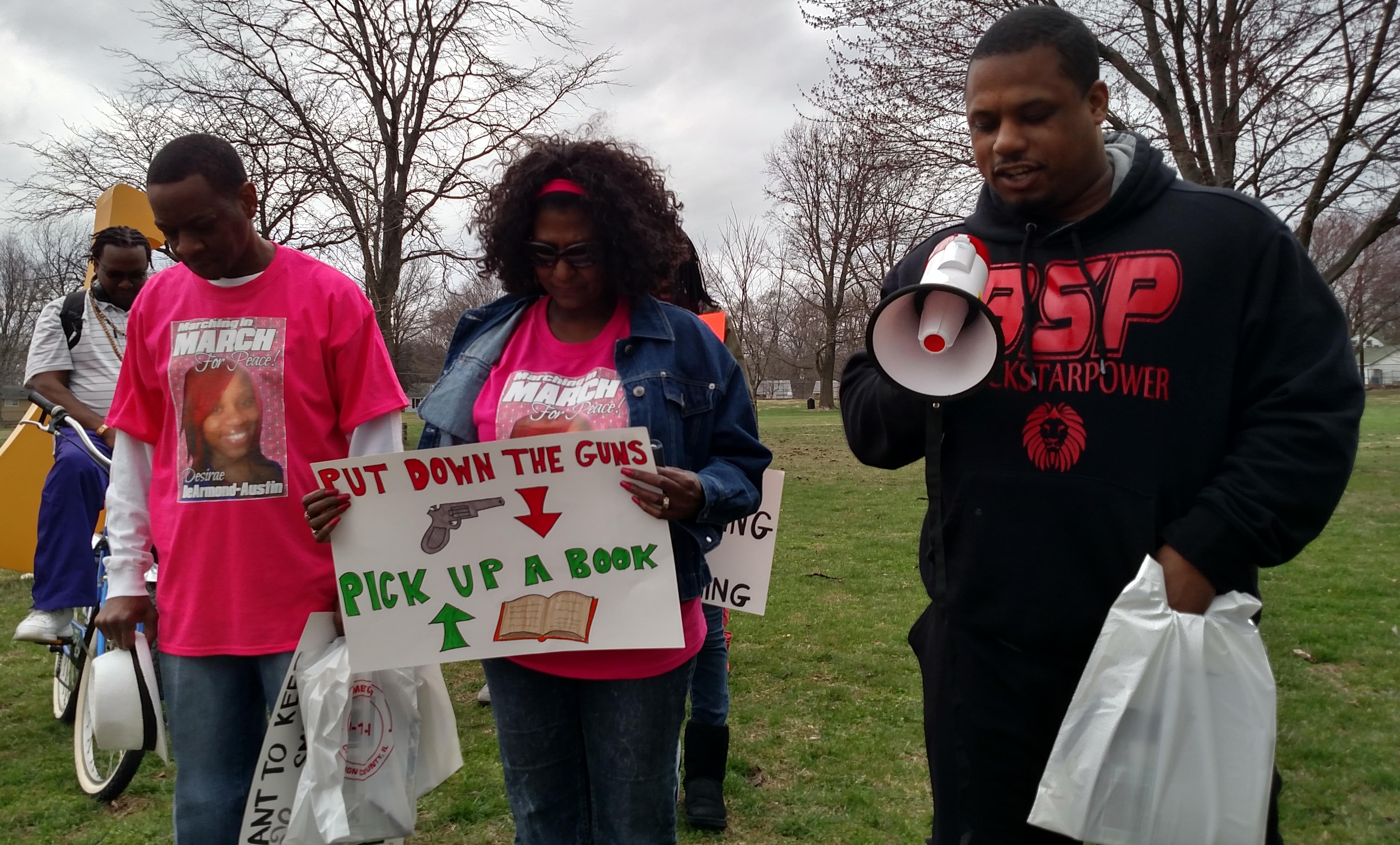 Michael DeArmond, Patricia Avery, and Champaign City Council member Will Kyles