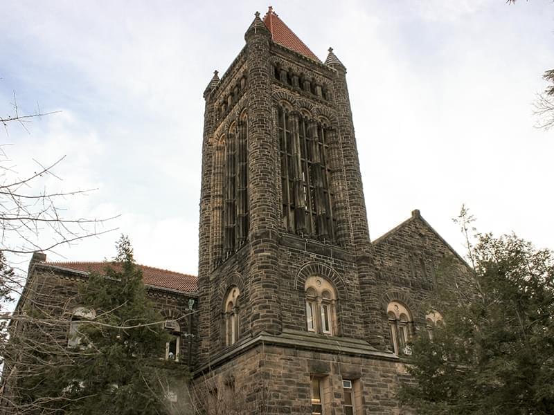 The chime tower at the University of Illinois' Altgeld Hall