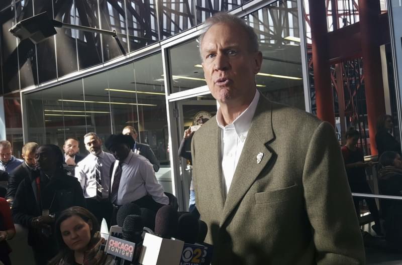 Governor Bruce Rauner at the Thompson Center in Chicago