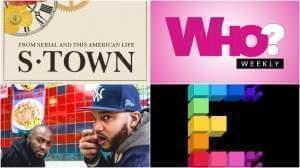 Four of the podcasts that our guests recommend: S-Town, Who? Weekly, Bodega Boys, and Song Exploder.