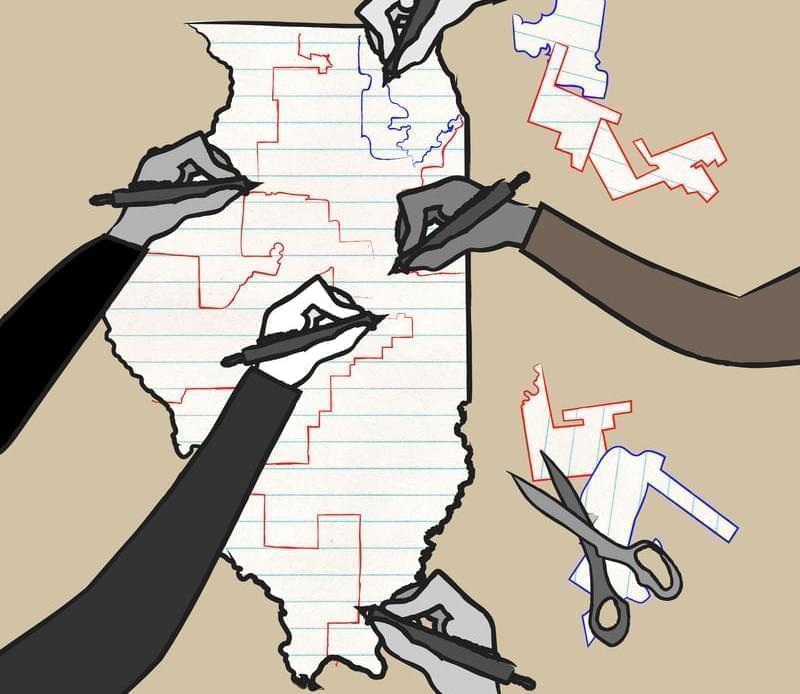 Illustration of district drawing.