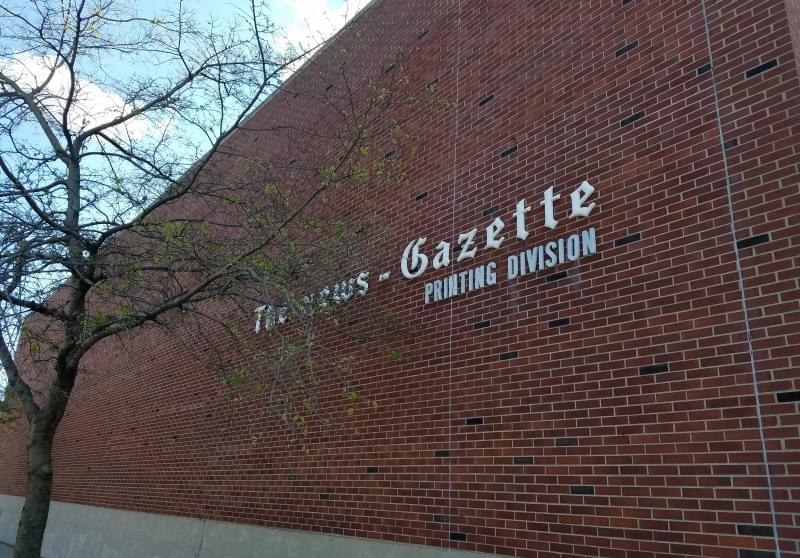 The News-Gazette pressroom building in Champaign.