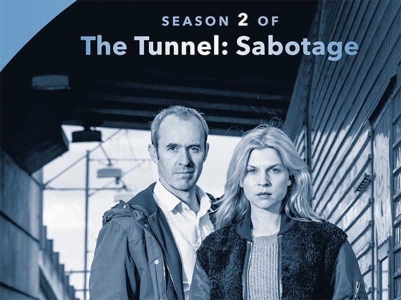 Photo of the 2 main characters from The Tunnel: Stephen Dillane, and Clémence Poésy