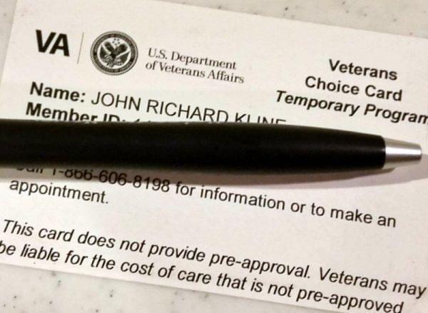 A Veterans Choice ID card.