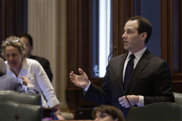 In this file photo, Illinois Rep. Scott Drury, D-Highwood, argues legislation while on the House floor during session at the Illinois State Capitol Tuesday, May 31, 2016, in Springfield, Ill.