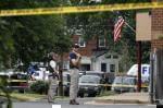 FBI agents at the scene of Wednesday's shooting at a Congressional Republican baseball practice in Alexandria, Va. 