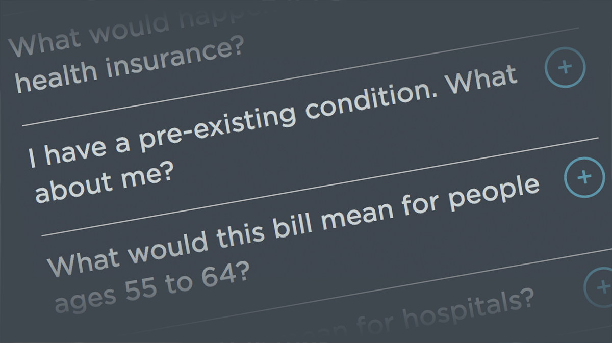 Reporters for NPR and NPR member stations across the country have delved into geographic and demographic impacts of GOP efforts to repeal and replace the Affordable Care Act.