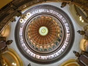 Inside the Illinois State Capitol dome