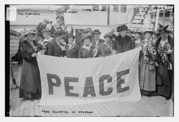 Social reformer Jane Addams of Illinois was among these advocates for peace during World War I.