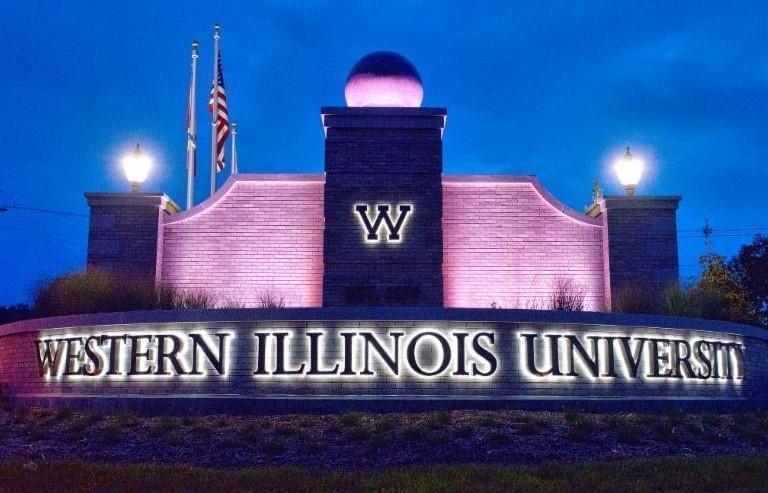 Entryway at Western Illinois University.