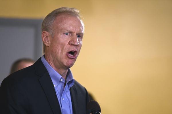 Gov. Bruce Rauner speaks during a news conference on July 5, 2017 in Chicago.