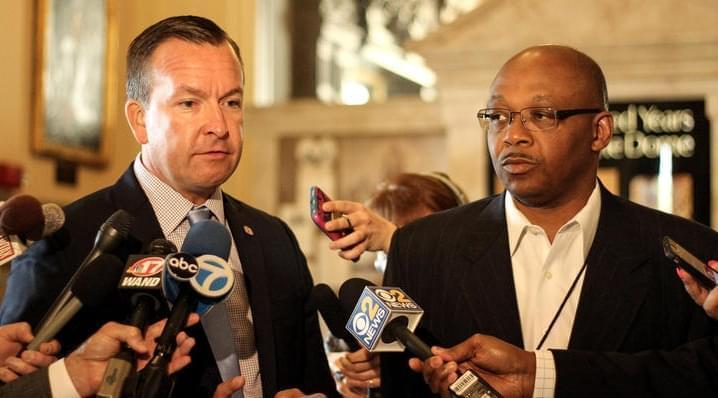 State Sen. Andy Manar and St. Rep. Will Davis.
